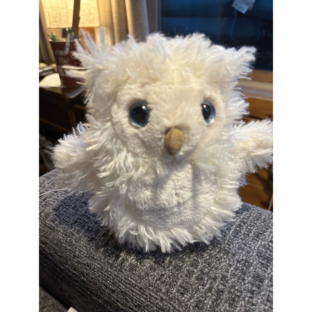 Mary Meyer Owl Plush Stuffed Animal White Fuzzy‎ Baby Toy